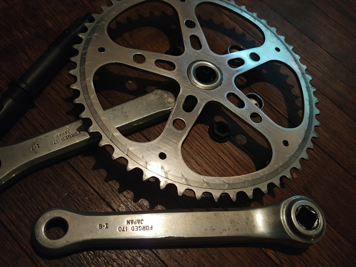 Old Bmx Track Sugino Super Maxy 170mm Crankset Spindle BMX Stamped