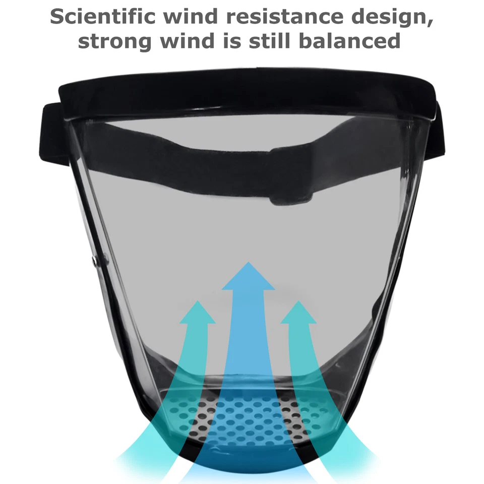 Protector antiniebla seguridad cara completa súper protector cubierta de cabeza máscara transparente EE. UU. Foto 4 de 4