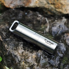 EDC Pure Titanium Pill Case 2 Compartments Pill Holder Box Organizer Waterproof