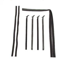 Beltline Molding & Glass Run Channel Weatherstrip Kit For 1980-1989 Dodge D100