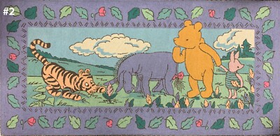 RARE! COURISTAN HAND HOOKED WOOL DISNEY'S CLASSIC POOH 30'' X 66'' AREA RUG