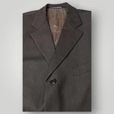 Gian Giacomo Soleri Men's 42L Black 100% Virgin Wool Suit Dress Pants Jacket