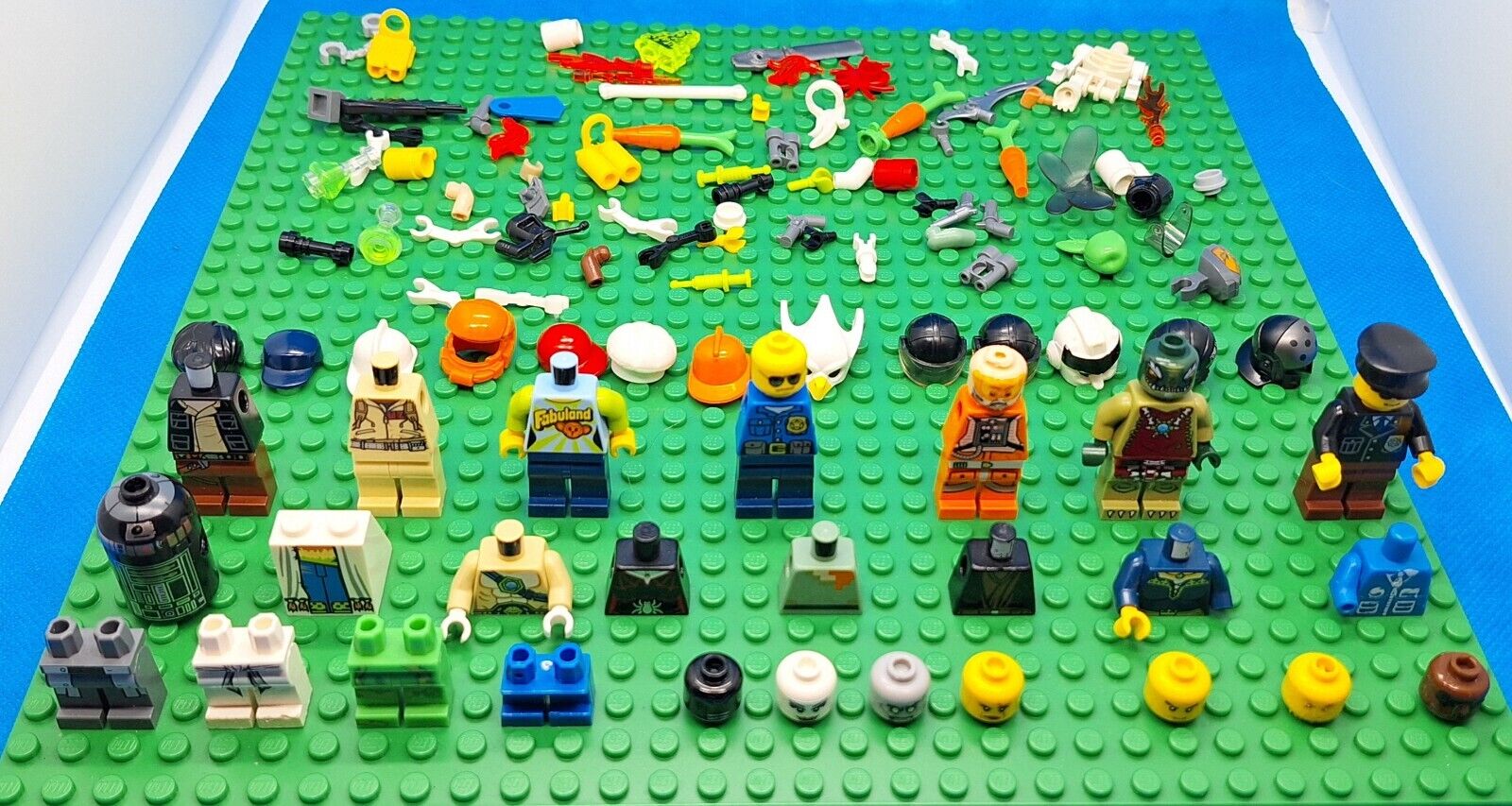 Lego Minifigure Parts & Accessories Bulk Lot Heads Torso Arms Hands Leg Hat Hair