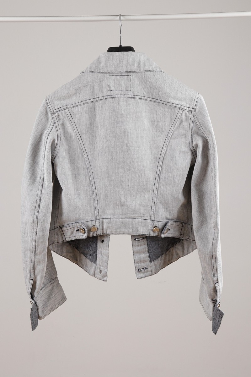 Vivienne Westwood Anglomania Light Gray Denim Jean Jacket IT42