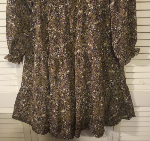 N W T Girl’s Hayden L/S Smocked Floral MIDI Dress Size XL (13-14). - Picture 3 of 6