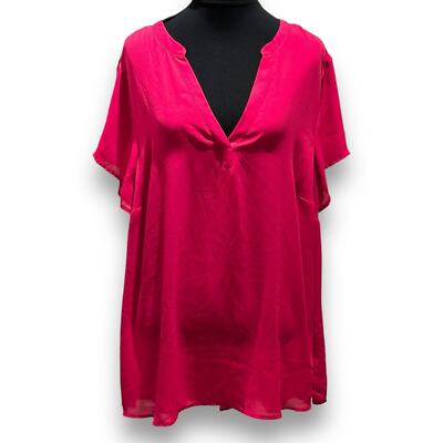 hot pink sheer top