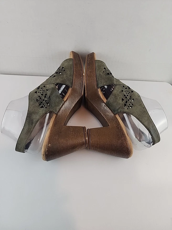 Zapato con cordones para mujer White Mountain Glennie verde oliva talla 8M Foto 4 de 4