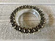 Vintage Gresco Ormolu Coaster Vanity Dish Hollywood Regency