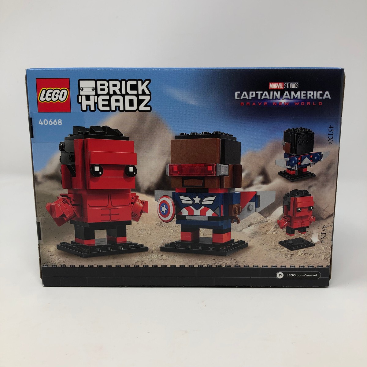 LEGO Brickheadz Captain America & Red Hulk Brave New World 40668