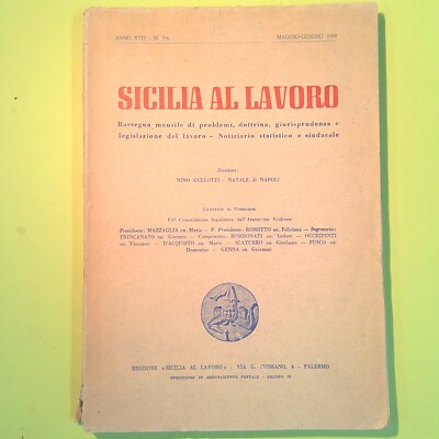 SIZILIEN BEI DER ARBEIT MAI JUNI 1968 NR. 5 - 6