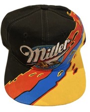 Vintage Rusty Wallace Miller black splatter cap