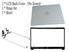 New For HP 15-dw3025cl 15-dw3025od 15-dw3031cl LCD Back Cover Bezel Hinge Silver