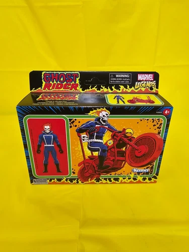 Kenner Marvel Legends Series Ghost Rider Retro Figure with Motorcycle