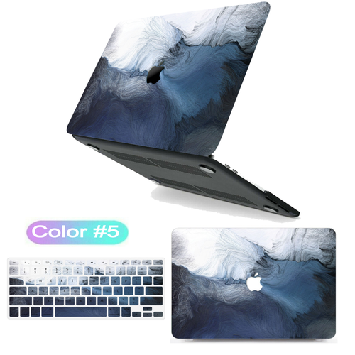 Estuche rígido de goma mate de mármol cubierta KB para nuevo Macbook Air Pro M1 M2 M3 - Imagen 14 de 26