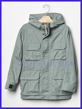 NEW GAP KIDS Boys Field 100 Cotton Long Sleeve Jacket Mineral Gray Size L, XL