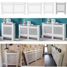 Heizkörperverkleidung Heizungsabdeckung MDF Weiß Heizung Abdeckung S-XL Auswahl