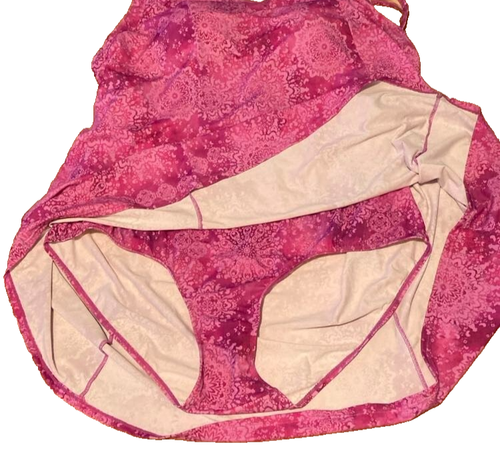 Badeanzüge für alle rosa Blumen Badekleid Gr. 28 gefüttert integrierter BH verstellbar - Bild 3 von 7