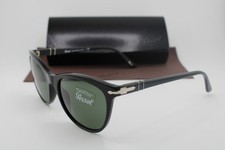 NEW PERSOL P 3190-S 95/31 BLACK SILVER CAT EYE AUTHENTIC SUNGLASSES 54-18