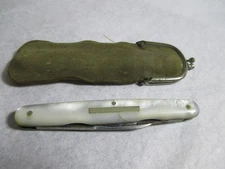 Vintage Cattaraugus Cutlery Co Little Valley NY MOP 3 Blade Pocket Knife w/Case