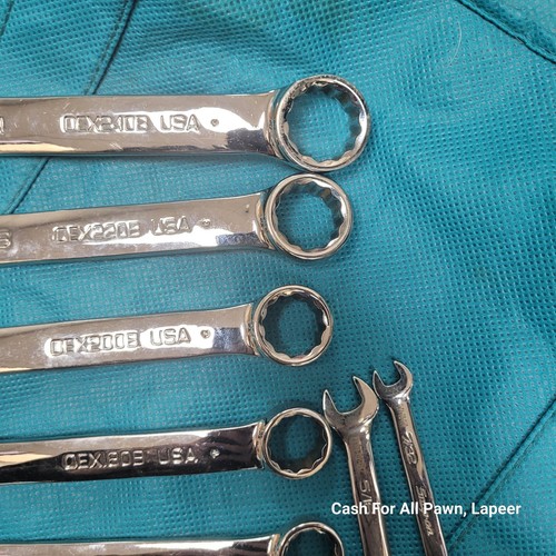 Snap-on Tool USA stubby SAE Short Length Chrome Combo Wrench 11 p 7/32 - 3/4 lot - Picture 5 of 6