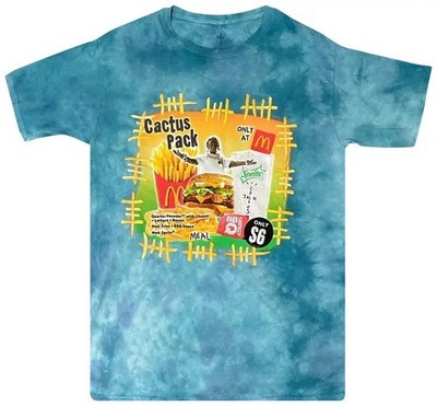 Travis Scott x McDonald's Cactus Jack Pack Vintage Bootleg T-shirt Blue Large