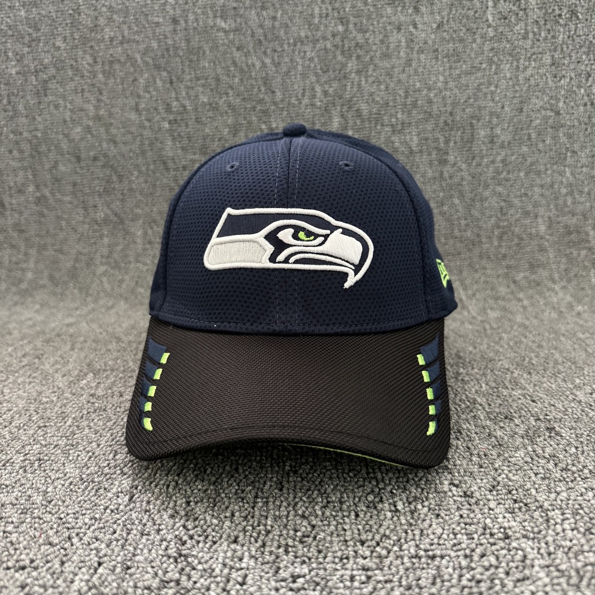 New Era Seattle Seahawks NFL Navy Hat Hook and Loop Strap