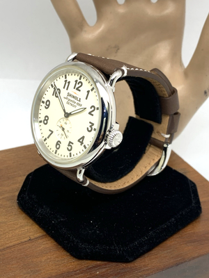 Shinola Men's Watch S0110000039 Runwell Quartz Cream Dial Brown
