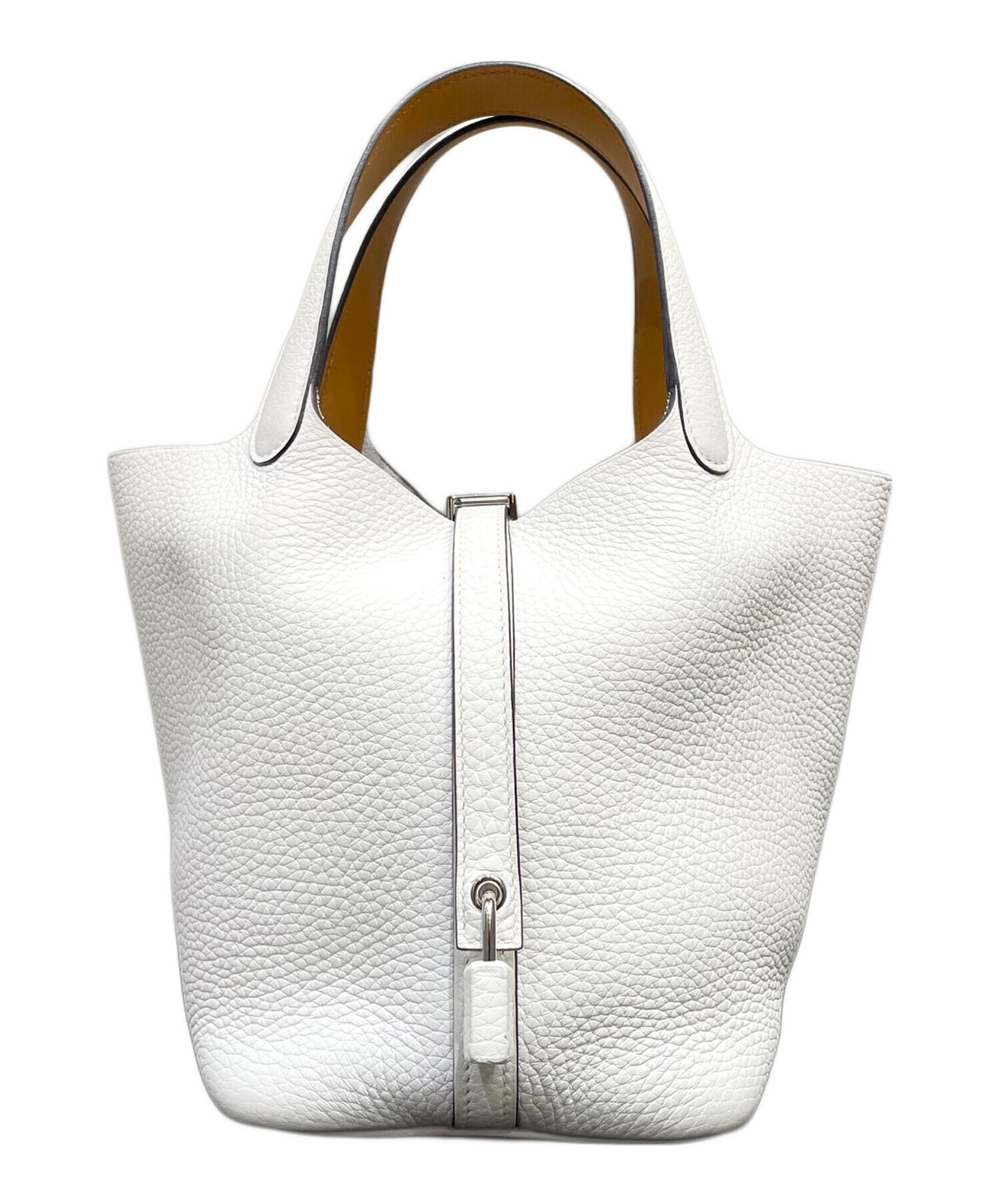 HERMES Handbag Picotin Lock PM White Silver Authentic From Japan