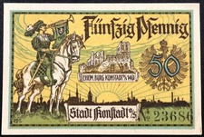 KONSTADT / WOŁCZYN 1921  Treaty of Versailles Plebiscite  50 Pf Complete Notgeld