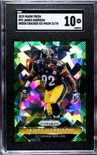 James Harrison 2015 Panini Prizm Green Cracked Ice /75 SGC 10 Steelers #92