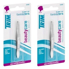 Pack of 2 New Trim Tweezers With Slant Tip Eye Care Implements