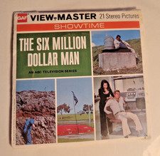 1974 VIEW-MASTER SIX MILLION DOLLAR MAN-3 Reels-TV Book-Order Form Booklet