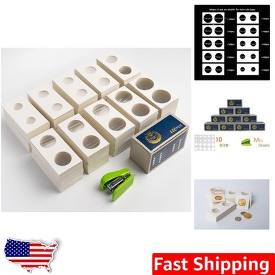 1000pc Coin Flips 2x2 Holders 10 Assorted Sizes Cardboard Collectors