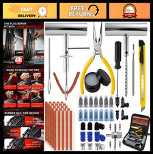 77Pcs Heavy Duty Tire Repair Kit - Puncture Patch Tools for Car, Truck, ATV, UTV
