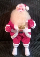 Vintage Pepsi Cola Harold Gale Santa Claus Doll Red Velvet Suit, 1950's