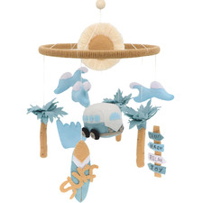 Surf Mobile for Crib Handmade Felt Nursery Decor Crib Mobile Surf for Bassinet B