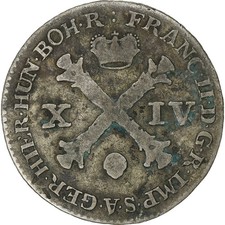 [#136871] Austrian Netherlands, Francis  II, 14 Liards, 1793, Brussels, Silver, 