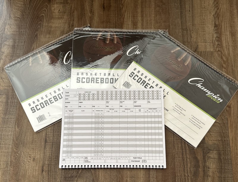 Lot of 4Champion Sports Spiral-bound High School Basketball Scorebook NEW SEALED