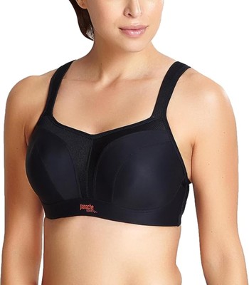 38D Black Sports Bra Ultimate Support Full Bust Comfort Racerback Design
