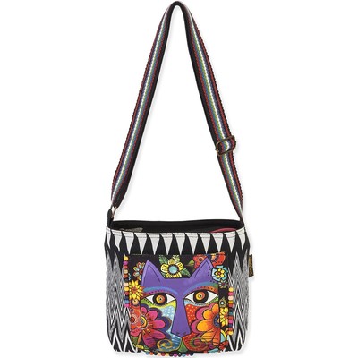 Laurel Burch Crossbody 13.5''X4''X10''-Blossoming Feline - LB5461
