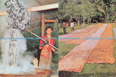 D274275 Batik wird gekocht, um Wachs auf dem Stoff zu entfernen Batik wird getrocknet natürlich
