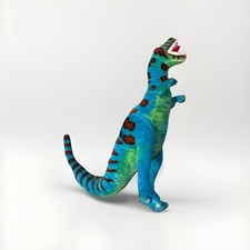Jumbo Melissa  Doug Plush Dinosaur Giant T-Rex Large Used Blue And Green