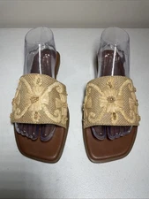 Diba True Viva City Slides Woven Floral  9.5