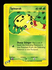 Spinarak 111/147 Common Aquapolis Pokemon 2003 LP Tanaka