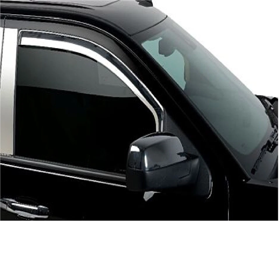 Putco 480010 2 Piece Tape On Chrome Window Visors for Escalade / Silverado Foto 3 de 4