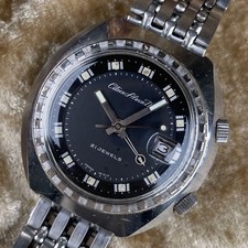 CITIZEN Alarm Date ALD5 2901A-Y Black Gilt Dial 21J Manual Watch Vintage …