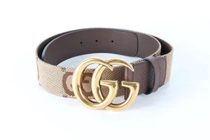 Ceinture Gucci Jumbo GG logo plaqué or 40 mm 80 (26 30) 96067001