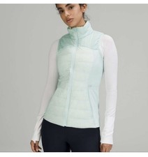 Lululemon Down for It All Vest Size 8 Delicate Mint Glyde Goose Down Full Zip