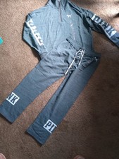 Victoria s Secret PINK Sweatshirt Boyfriend Pants S Green HTF VINTAGE 2017