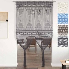 Makramee Vorhang Baumwolle Fenstervorhang Türvorhang Dekovorhang Wandbehang Neu